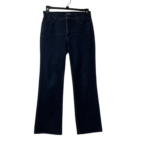 NYDJ Denim - NYDJ Womens Size 8 Dark Wash Straight Leg Jeans Zip Closure